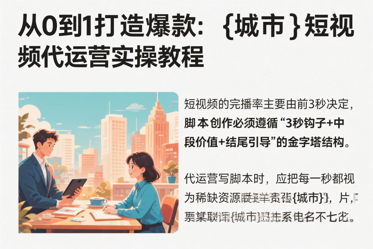 从0到1打造爆款:文昌短视频代运营实操教程