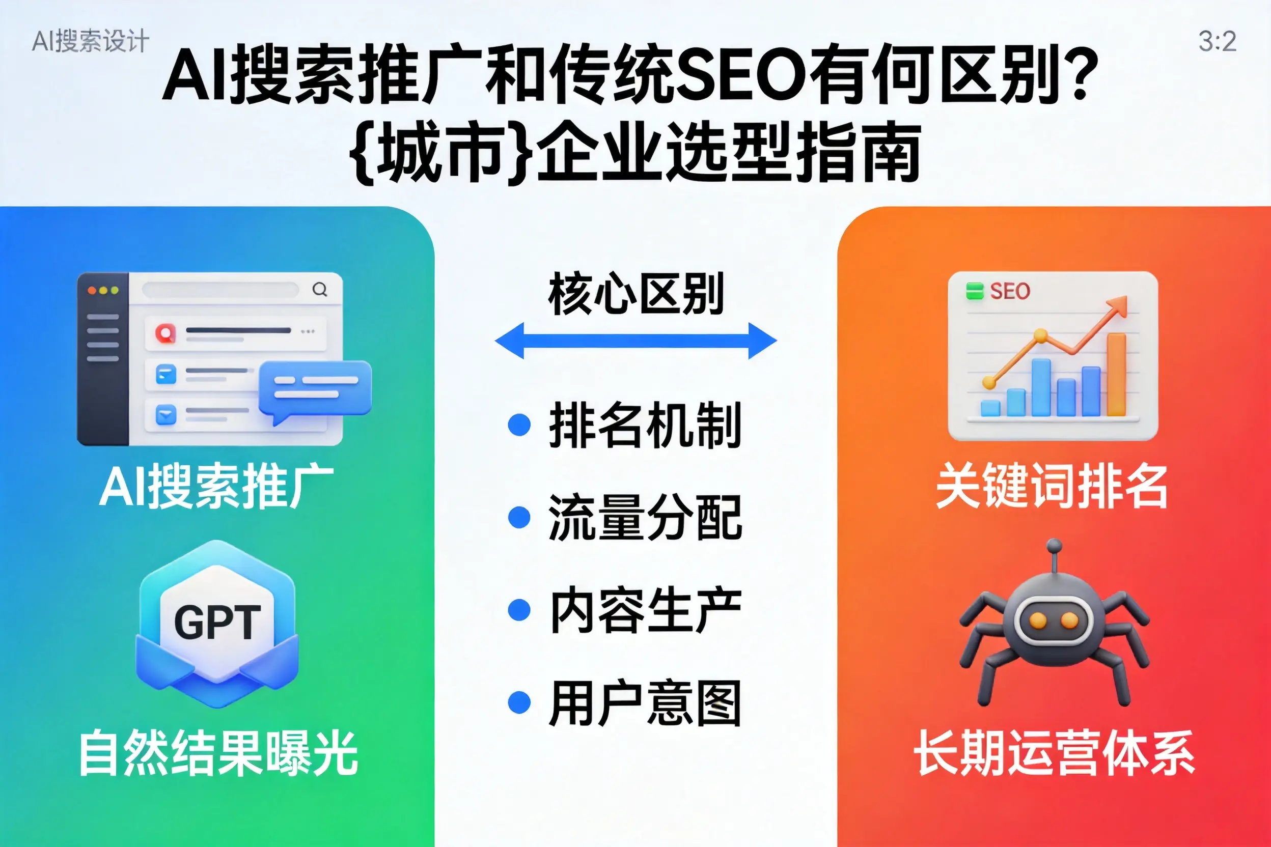 AI搜索推广和传统SEO有何区别？文昌企业选型指南