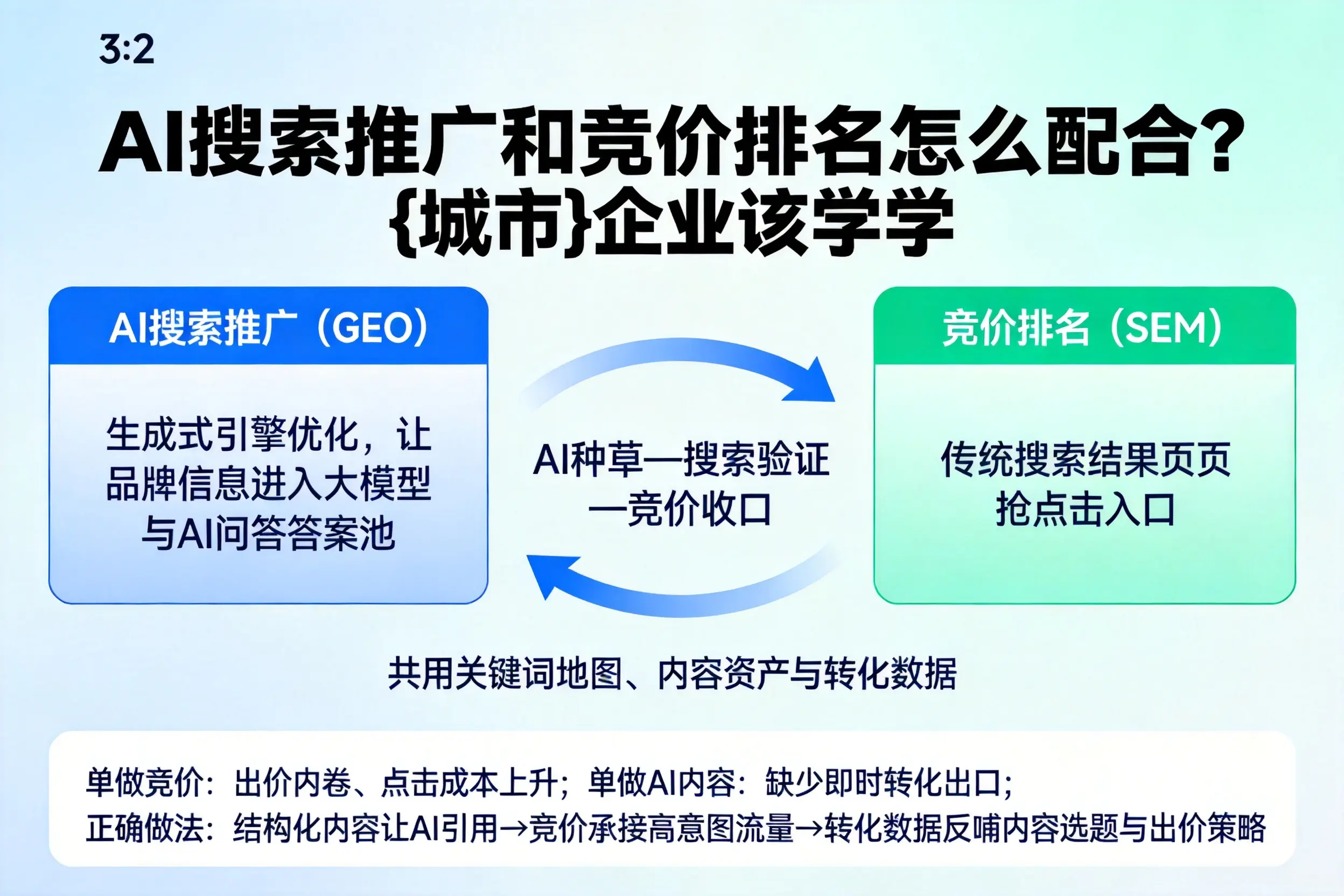 AI搜索推广和竞价排名怎么配合？文昌企业该学学