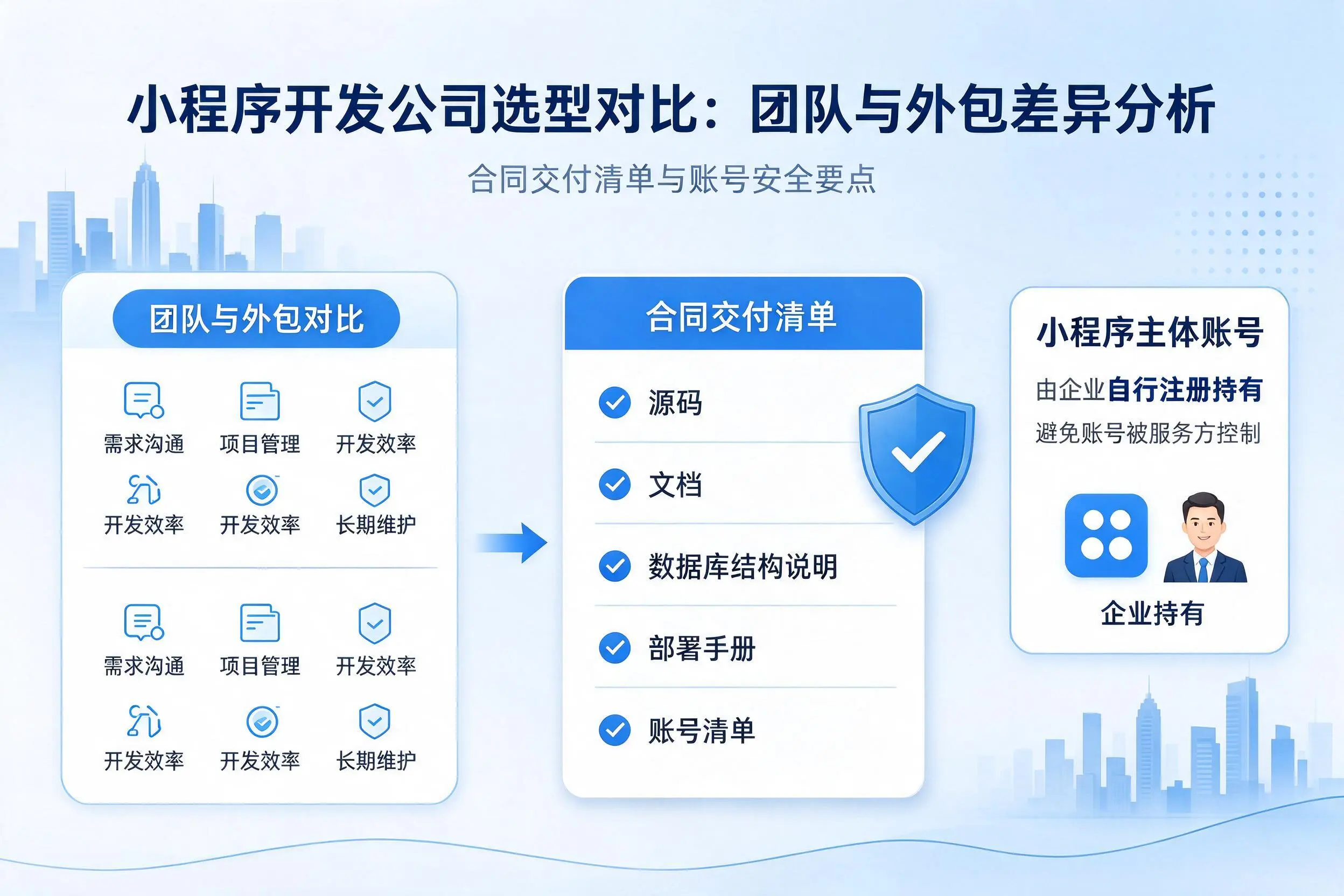 文昌小程序开发公司选型对比：团队与外包差异分析