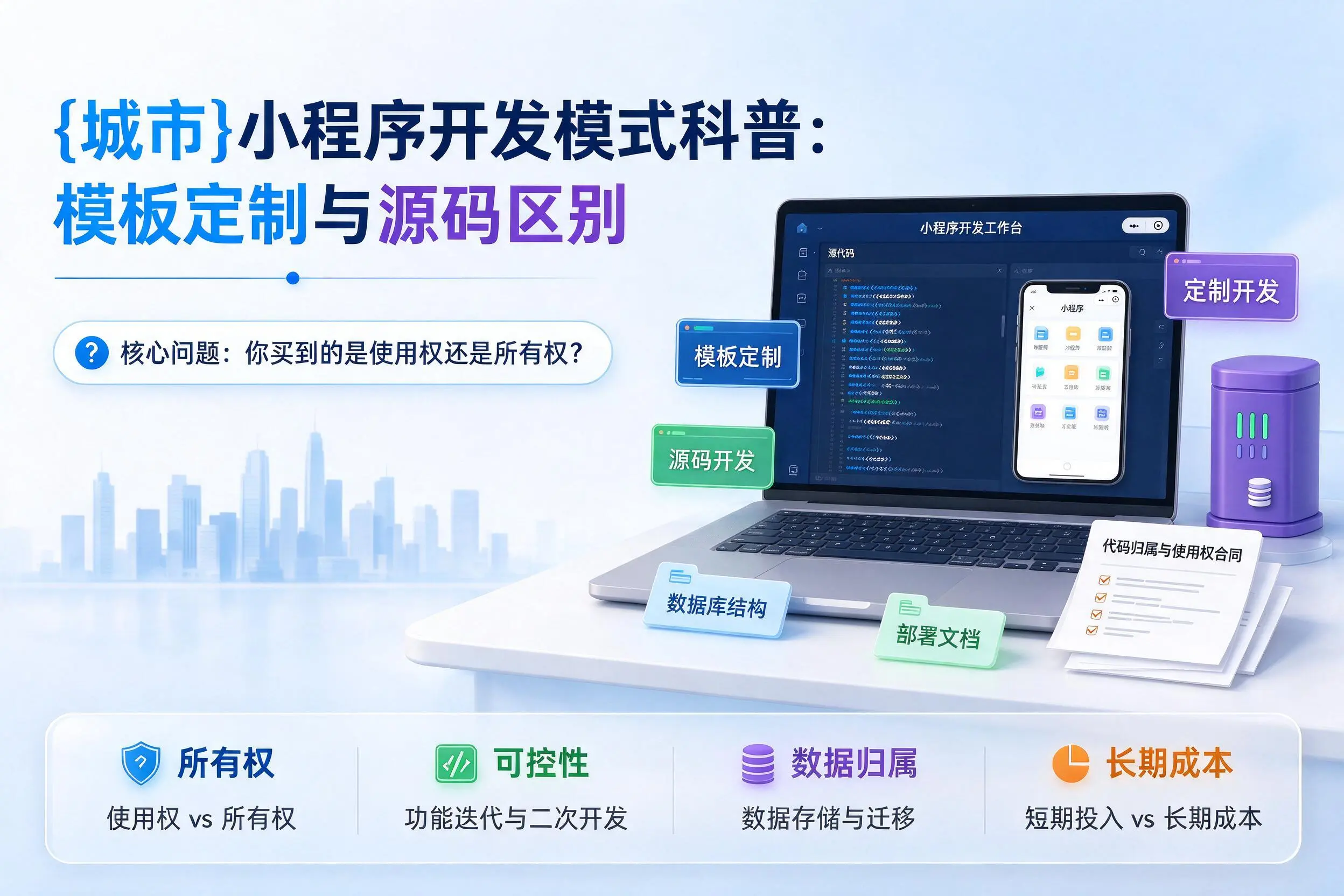 文昌小程序开发模式科普:模板定制与源码区别