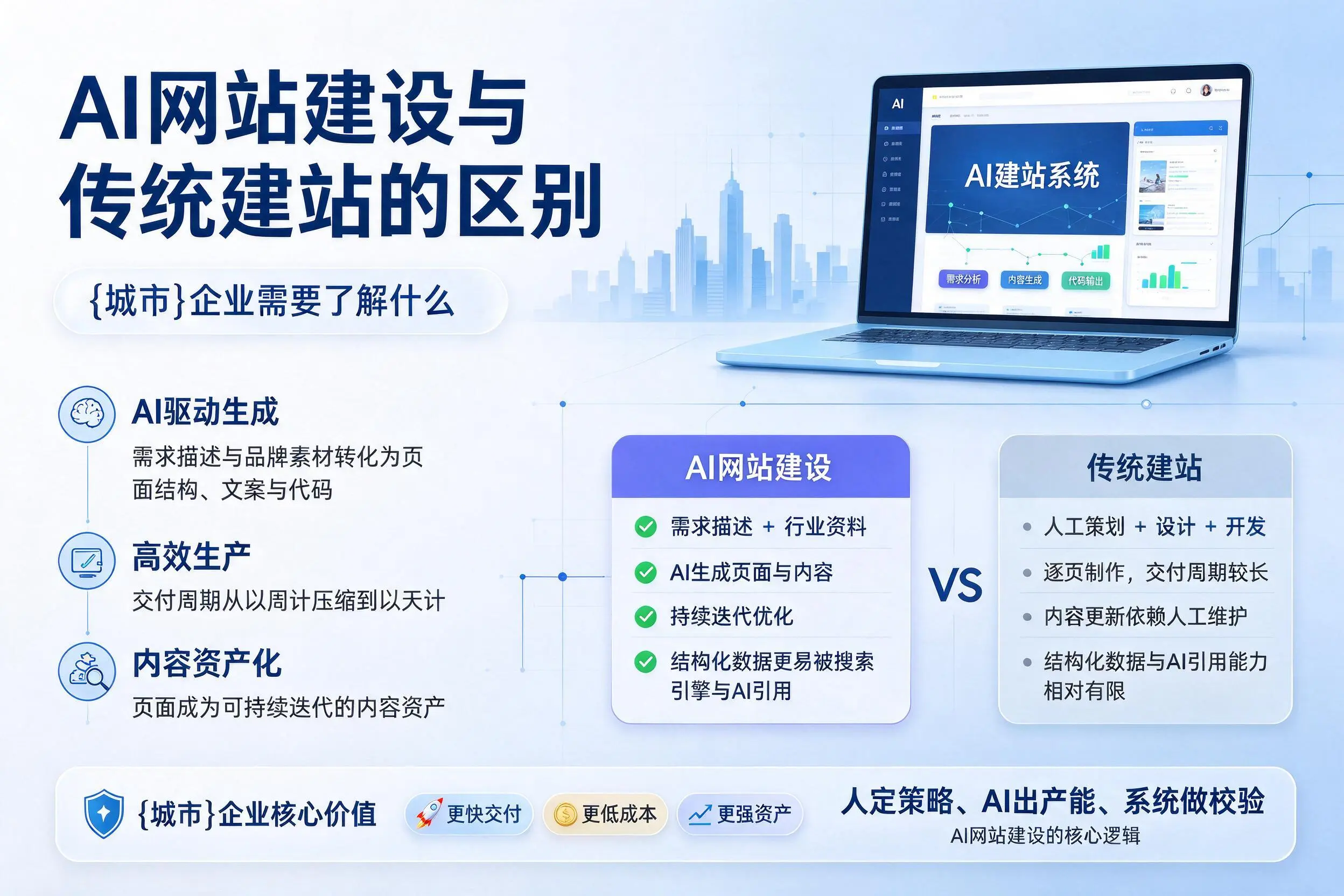 AI网站建设与传统建站的区别，文昌企业需要了解什么