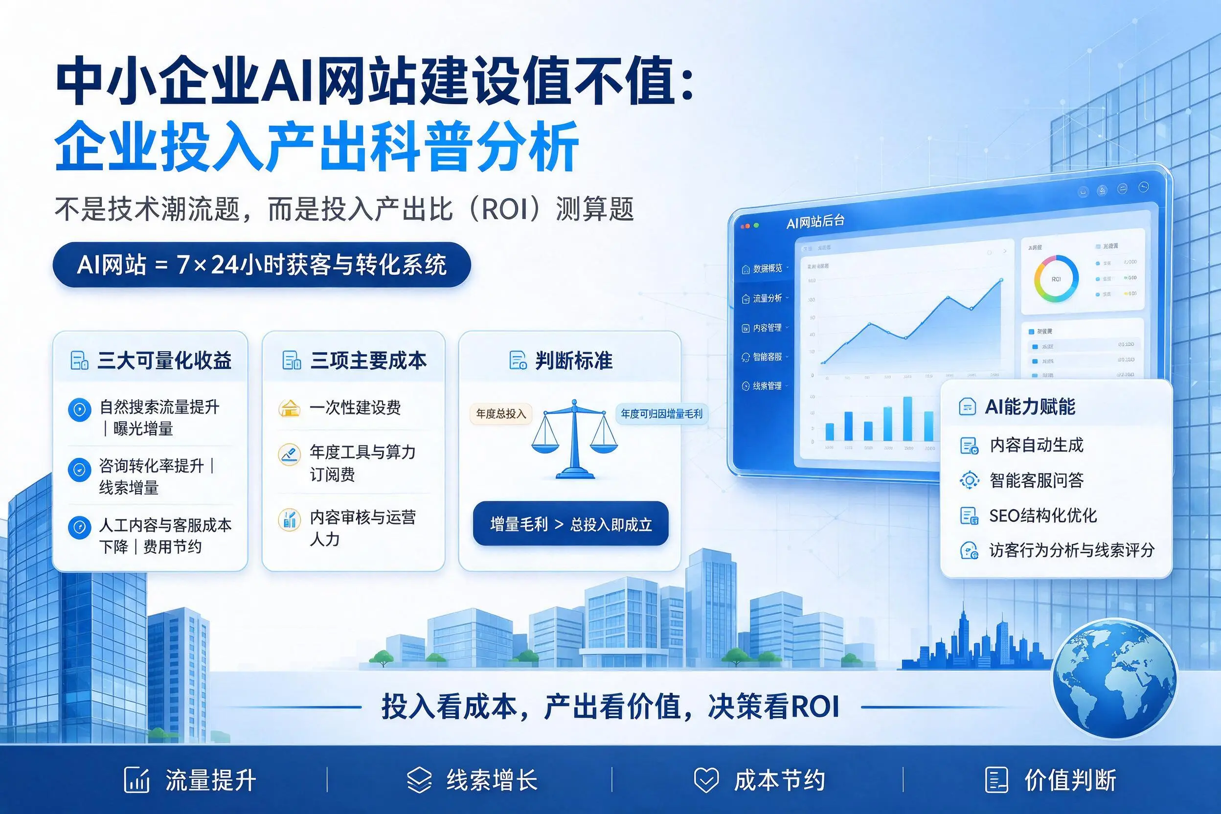 中小企业AI网站建设值不值：文昌企业投入产出科普分析