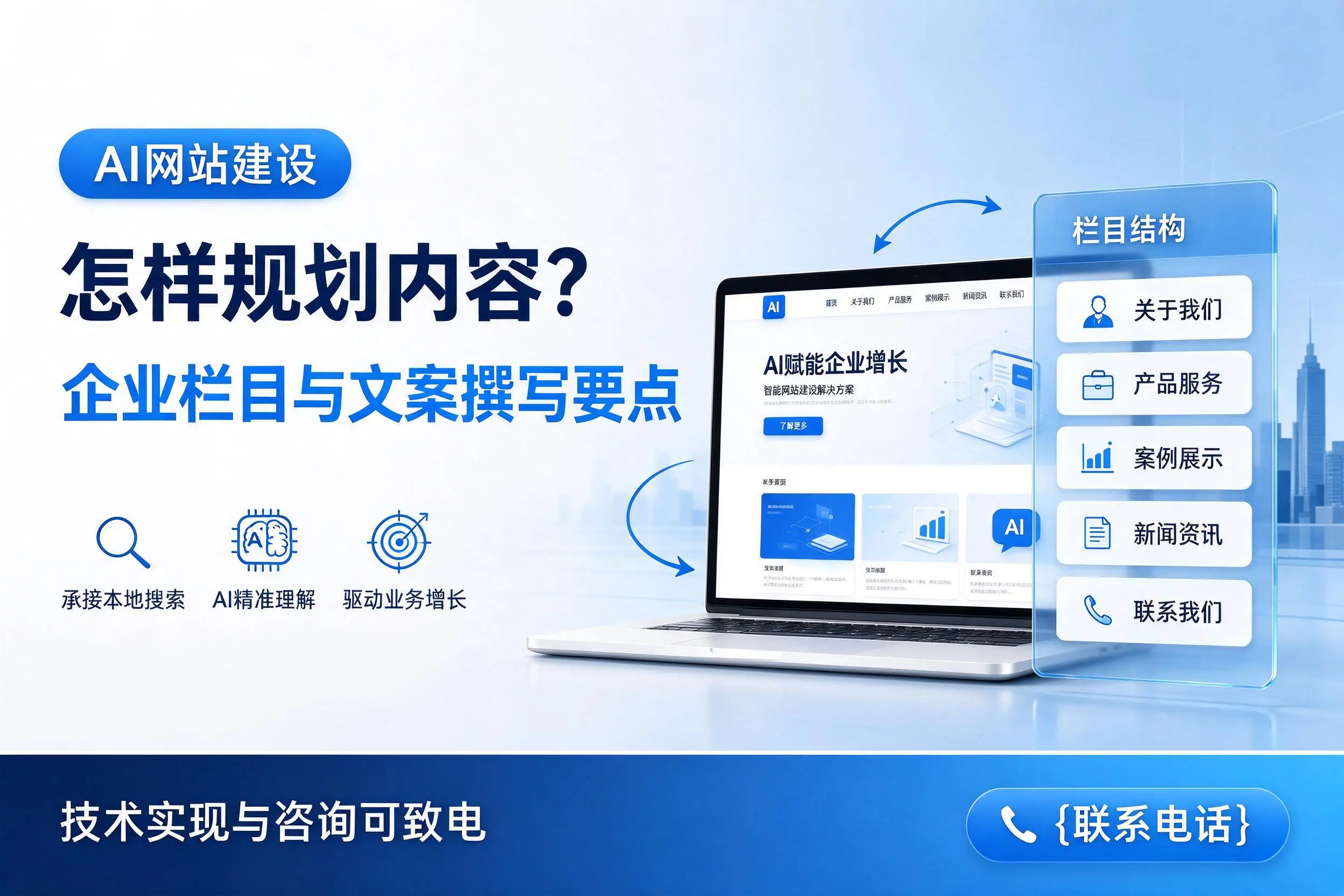 AI网站建设怎样规划内容？文昌企业栏目与文案撰写要点