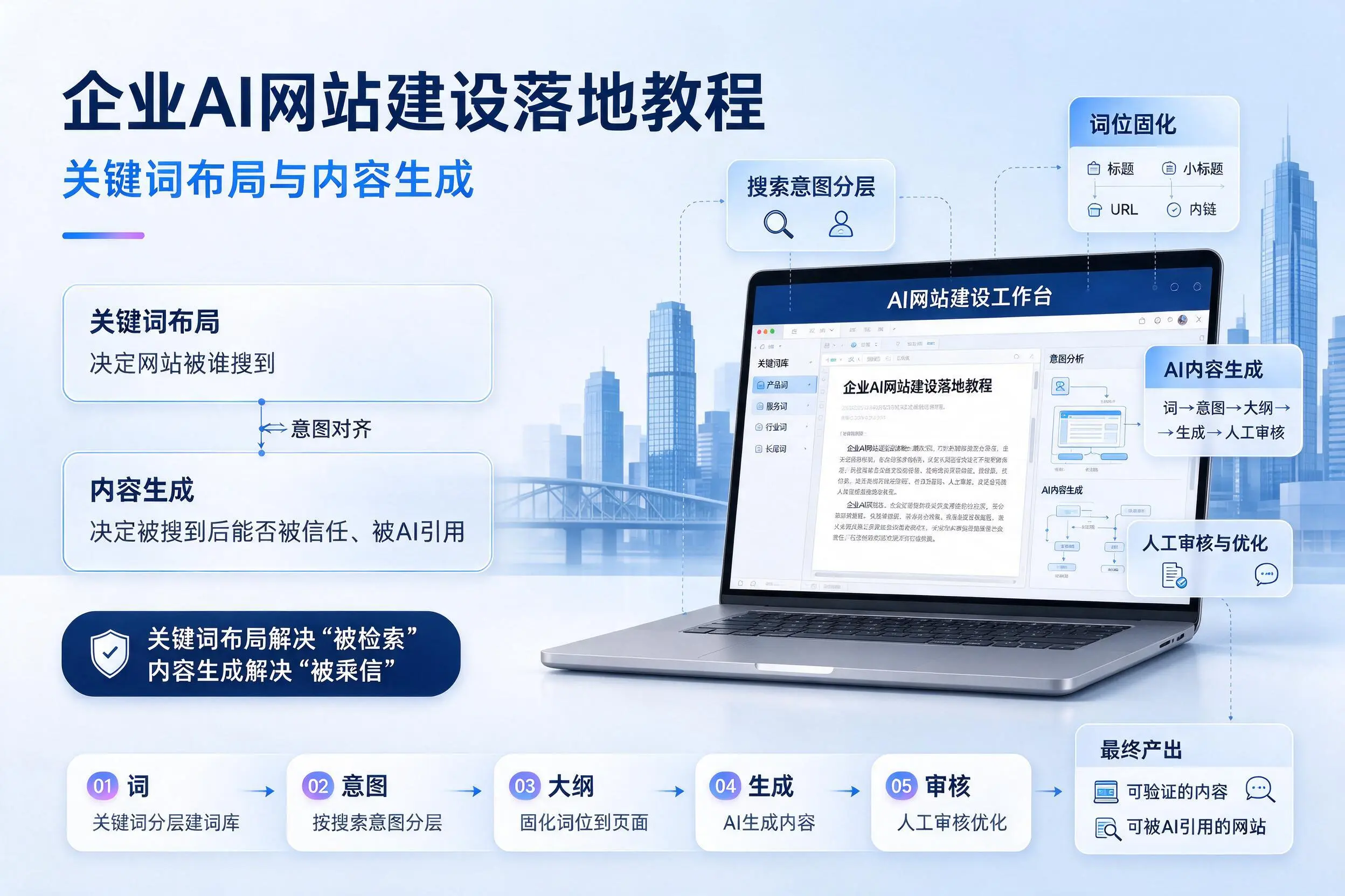文昌企业AI网站建设落地教程:关键词布局与内容生成